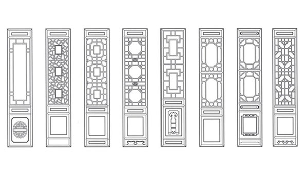 宁波喜迎门中式花格CAD设计图样式大全