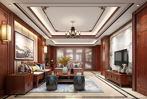 宁波小清新格调的现代简约别墅中式设计装修效果图