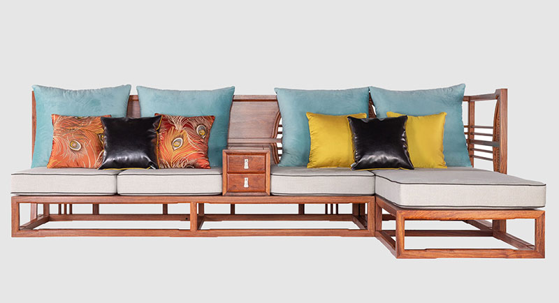 宁波中式家居装修实木沙发组合家具效果图